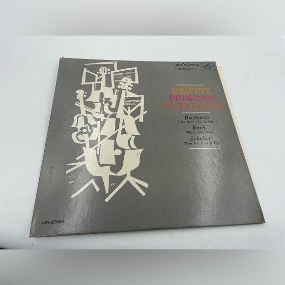 Heifetz, Primrose, Piatagorsky, Beethoven, Bach, Schubert trios vinyl - Picture 1 of 4